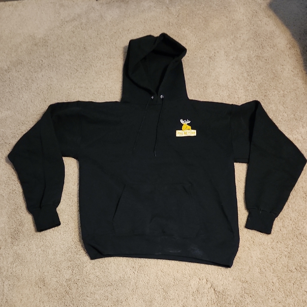 Hanes Black Cotton Hoodie